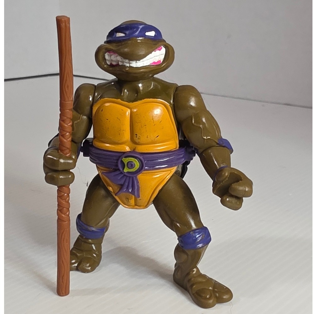 Playmates Action Figure 4.5in Brown‎ Fair Storage Shell Donatello 1990